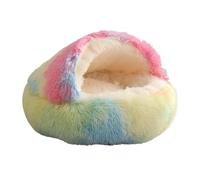 Lits pour chat d'intérieur - Lit pour chat d'intérieur antidérapant et confortable - Lit chaud pour chat avec grotte lavable pour magasins d'animaux de compagnie