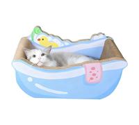 Lits pour Chats - avec Grattoir | Niche Mignon en Carton Ondulé | Dormir Jeu Enrichissement Intérieur Décoration Maison Salon Appartement Chiot Chien