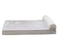 Lits Pour Chats Chiens Lit Orthopédique Pour Chien, En Mousse À Mémoire De Forme Épaisse, Avec Oreiller, Tissu Flanelle Doux Et Durable Doublure Imperméable Pour I'hiver Intérieur(B,50*40*11cm)
