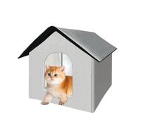 Lits pour Chats Maison pour Animaux Domestiques Imperméable Et Fermée | Abri Pour Chat D'Hiver Pour Sommeil Apaisant Des Chiots En Hiver Intérieur Extérieur