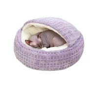Lits Pour Chats Pour L'intérieur - Petit Lit Nid Semi-fermé Antidérapant Pour Chien | Coussin De Coton Amovible Pour Maison De Tente Pour Chaton, Canapé Pour Animaux De Compagnie Super Doux Et Apaisan
