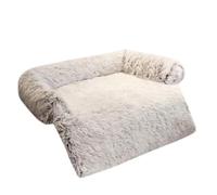 Lits pour Chien Peluche Douillet, Coussin pour Chien Dehoussable, Antidérapant Tapis en Chien, Couverture de Protection pour Canapé pour Chiens de Moyenne et Grande Taille (Café,S:76x76x16cm)