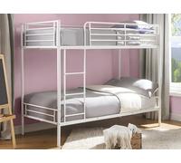 Lits superposés DUOTIS II - 2 x 90 x 190 cm - Blanc + matelas