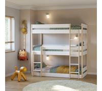 Lits Superposés 3 Couchages - Gain De Place - Gamme Elia Blanc 90X190