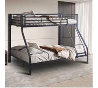 Lits superposés 90 et 140 cm en métal gris foncé