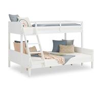 Lits Superposes 90x200 Mezzanine Et Lit De Jeunesse 140x200 Bois Blanc