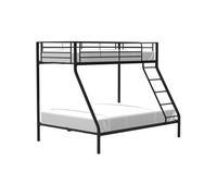 Lits superposés BRUCE en métal noir avec sommiers inclus 90/140 x 190 cm