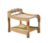Lits Superposés Chats 2 Couches, Surélevé, Respirant, en Bois, Et Lavable
