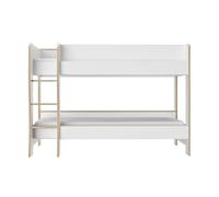 Lits Superposés Effet Bois Chêne Clair Et Blanc