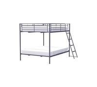 Lits superposés en métal - Dark Grey - Sommiers inclus - 2 x 140 x 190 cm - ALICE
