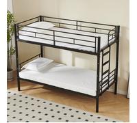Lits superposés enfants 90x200cm lits superposés enfants avec balustrade de sécurité convertible en 2 lits simples lits superposés