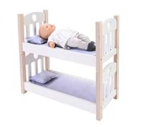 Lits superposés - Engelhart - 606010 - Bois massif - 2 places - Gris et blanc
