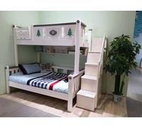 Lits superposés modernes Enfants Garçon Fille Échelle Armoire Haute Bois Lit