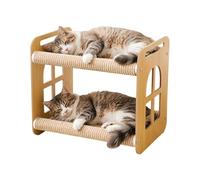 Lits superposés pour chat, grande capacité de charge, respirant avec coussinet en sisal, lit à 2 pour chaton pour griffer, se reposer, jouer au , magasin pour animaux domestiques