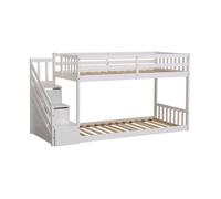 Happy Garden Lits superposés pour Enfants 190x90cm Blanc Célestine, Espace de Rangement intégré