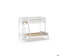 Vipack Lits superposés Scott - MDF - Blanc - 3 places 140x200 cm