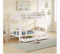 Lits Superposés Séparables 90x200 cm - AMBIANCE - Modulable en 2 Lits, avec 2 Tiroirs de Rangement - Structure en Bois pour Enfants