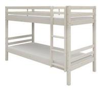 Lits superposés séparables enfant - 2x90x200 cm - Pin massif blanc - Sommiers inclus - ANDO