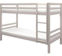 Lits superposés séparables enfant - 2x90x200 cm - Pin massif gris clair - Sommier inclus - ANDO