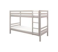 Lits superposés séparables enfant - 2x90x200 cm - Pin massif gris clair - Sommier inclus - ANDO