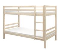 Lits superposés séparables enfant - 2x90x200 cm - Pin massif naturel - Sommier inclus - ANDO