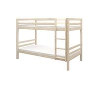 Lits superposés séparables enfant - 2x90x200 cm - Pin massif naturel - Sommiers inclus - ANDO