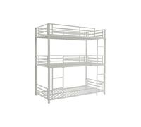 Lits superposés triple 3 x 90 x 190 cm - Métal - Blanc - ELOUAN III