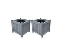 Lits surélevés de jardin 2 pcs 30x30x30 cm Bois de sapin massif