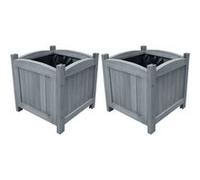 Vidaxl Lits Surélevés De Jardin 2 Pcs 30x30x30 Cm Bois De Sapin Massif