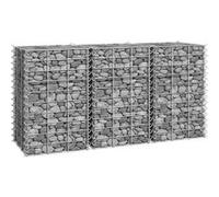 3x Lits Surélevés en Gabions 30x30x100 cm Fer Paniers Jardin Extérieur vidaXL