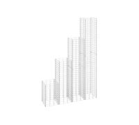 3x Lits Surélevés en Gabions 30x30x100 cm Fer Paniers Jardin Extérieur vidaXL