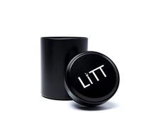 LITT Stash Storage Metal Tub - Twin Pack (9 & 6.5 cm), Airtight Aluminium Storage Jar, Shatterproof, Refillable Container. Travel Accessories (Black, 6.5cm)