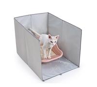 Litter Box Enclosure | Waterproof Cat Litter Box Pee Splash Cover | Anti-Leakage Foldable Protector for Hygiene Messes Prevention Living Room Apartment House Small Medium Large