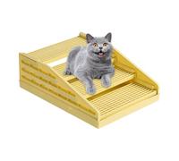 Litter Box Mat - 2-Layer Splash Proof Wide | Cat Stairs Compatible Kitten Litter Mat Catcher for Enrichment, Play, and Clean Home Floors in Living Room, Bedroom