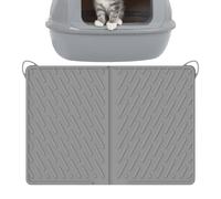 Litter Box Mat, 24x17 inch Cat Mat, Scratch-Resistant Waterproof Floor Pad, Durable Corner Protector for Indoor Feeding Areas, Containment, Food Water Spill Control, Pet-Friendly