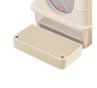 Litter Box Step, Double Layered Litter Trapper with Filter Function, Waterproof Home Kitten Toilet Pedal for Pet Bunny Animal, Anti-Tracking Mat for Easy Cleaning, 12.6x6.3 inches