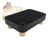 Litter Box Step Ramp - ABS Wood 11.81x8.15x3.54 inches, Easy-to-Clean Cat Step with Filter Function | Kitten Poop Ramp for Senior Cats Kittens and Litter Box Accessibility
