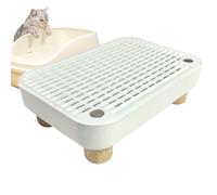 Litter Box Step, Senior Cat Litter Step with Filter Function, Anti-Tracking Poop Tray Stair for Indoor Or Outdoor Use, Easy Access Platforms for Kittens Cats and Elderly Pets