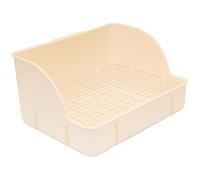 Litter Boxes, Lapin Litter Box, 11.4x8.7x6.1 '' Boîte de Lapin en Plastique avec Grille Amovible, cobaye Facile à Nettoyer pour, cobaye, Furet et Chinchilla
