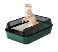 Litter Cat Litter Tray, Litter Control Cat Litter Box, Durable Cat Litter Box For Large Cats, Easy Clean Cat Poop Box, Open Top Pet Toilet For Cats, Large Litter Box For Small And Large Cats,