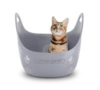 Litter Genie Bac à litière pour Chat | Fabriqué en Plastique Souple et Flexible | Dispose de parois Hautes et de poignées pour Plus d'intimité et de portabilité