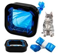 Litter Genie Kit de recharge compatible avec LitterLocker & Pet Genie - 4 pièces : 3 sacs bleus de 4,5 m + support, films d'étanchéité anti-odeurs de 13,5 m, 6 mois d'approvisionnement pour un chat