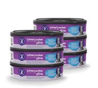 Litter Genie LitterLocker Lot de 6 cassettes de recharge, film spécial original avec barrière anti-odeurs 100% protection contre les odeurs, cassette de 2 mois