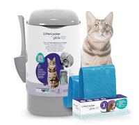 Litter Genie Poubelle à litière pour chat Platinum – Anti-odeurs, inox, 1 recharge 3 mois incl.