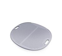 Litter Genie Tapis de litière | Tapis de litière en mousse nervurée | Facile à nettoyer | Gris