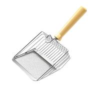 Litter Scooper, Comfortable Grip Poop Sifting Tool, Stainless Steel Material, Ergonomic Grip, Shovel for Multi-Cat Households, Coop Cages and Small Animal Cleaning