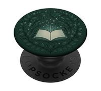 Littéraire Nature Esthétique Rat De Bibliothèque Graphique Avec Pages Magiques PopSockets PopGrip Adhésif