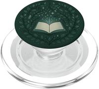 Littéraire Nature Esthétique Rat De Bibliothèque Graphique Avec Pages Magiques PopSockets PopGrip pour MagSafe