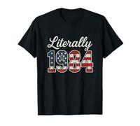 Littéralement 1984 Drapeau Américain Dystopique Fascisme Protest Meme T-Shirt