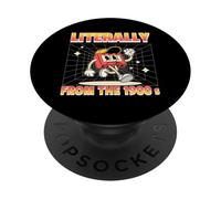 Littéralement du Dessin animé rétro millénaire des années 1900 PopSockets PopGrip Adhésif